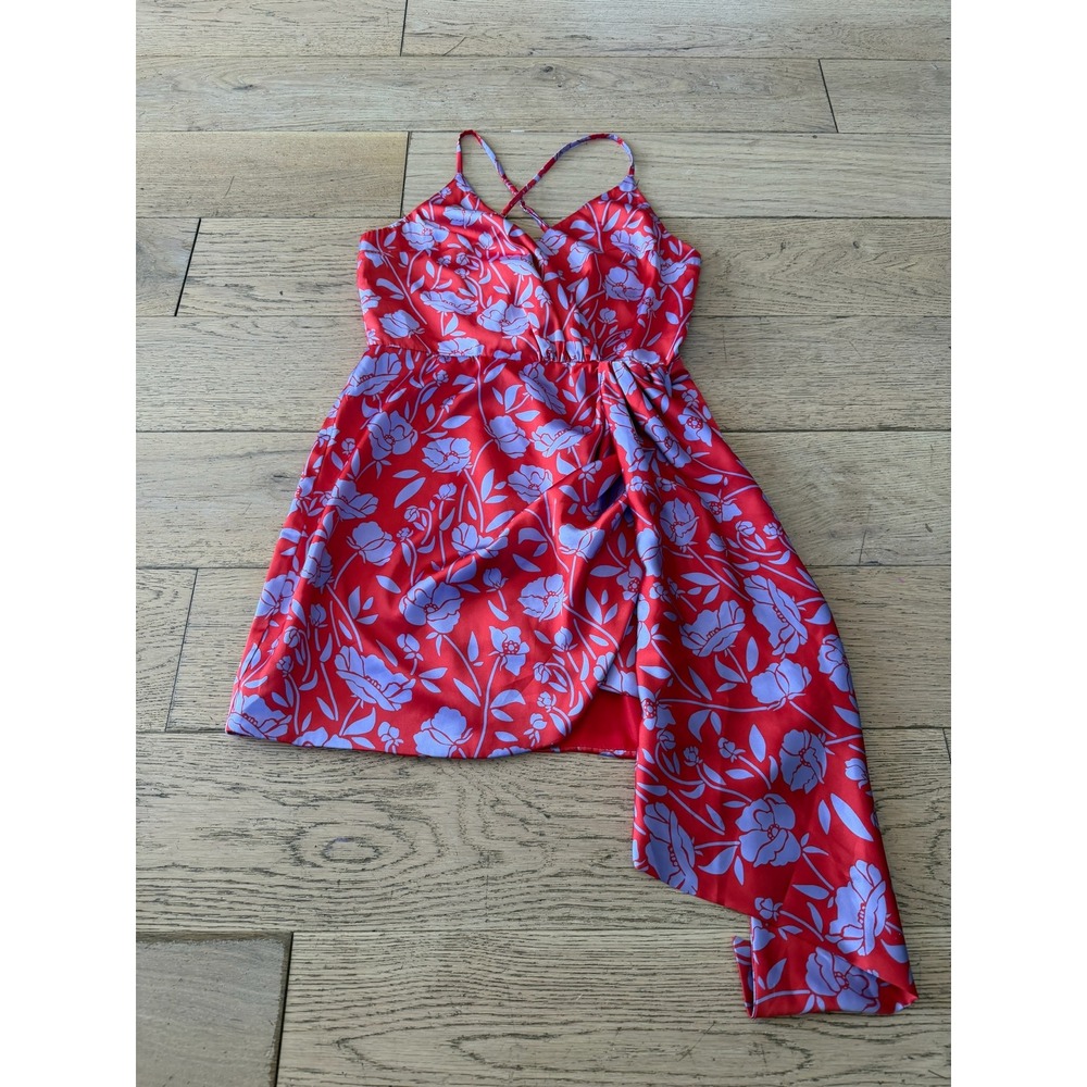 Lovers and Friends Kamala Mini Red‎ Asymmetrical Mini Dress Size SMALL (495)